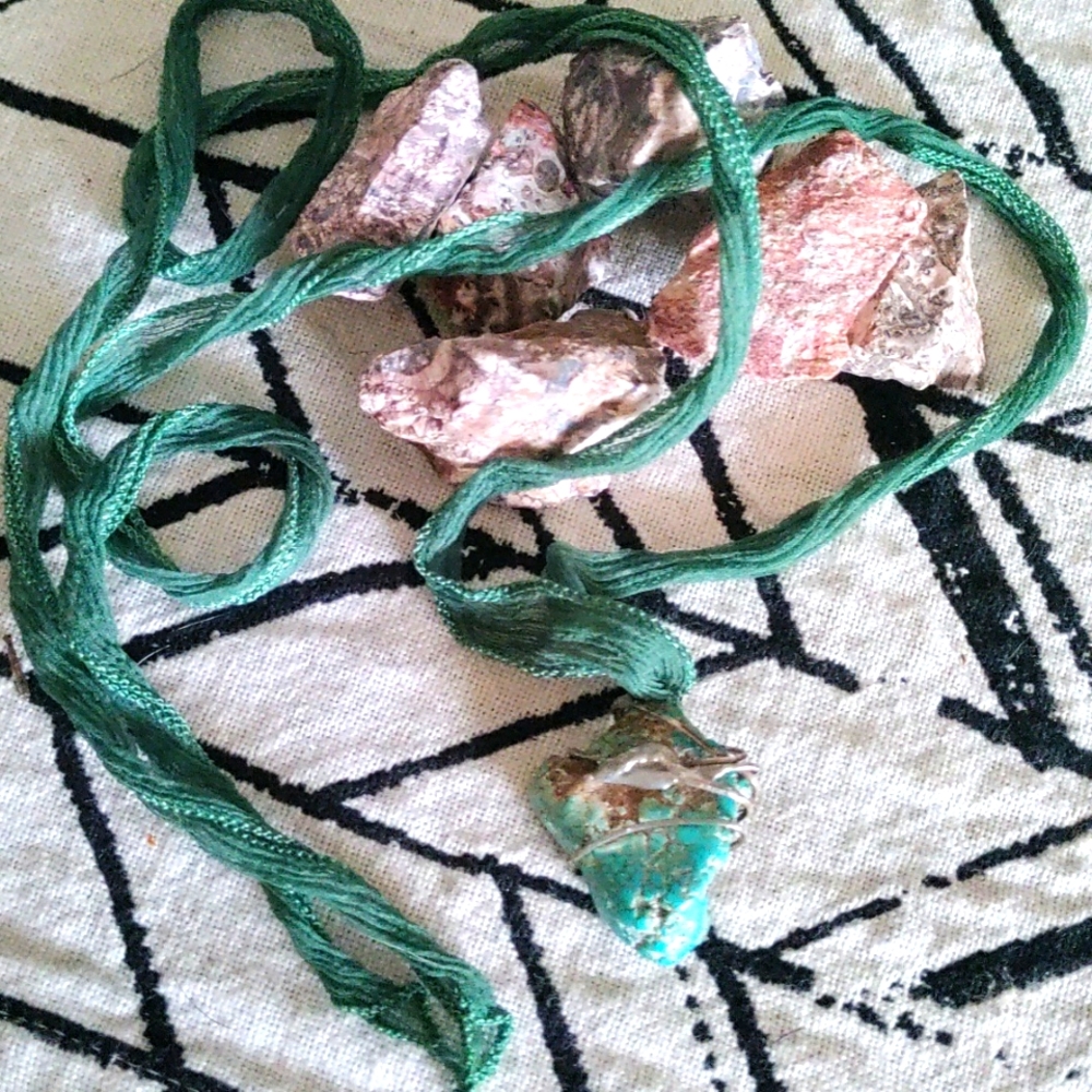 Handmade Turquoise Necklace - Picture 2 of 3